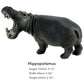 Funshowcase African Jungle Animals Toy Hippos Hippopotamus Figure Realistic Plastic Figurine Playset Lot 4-Piece