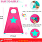 Irolewin Superhero Boys-Girls-Cape And Mask For Kids Super Hero Dress Up Costume Halloween Party Favors Double-Sided (Rose Yellow Green)
