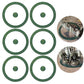 Jucoci Objective Point Markers Set of 6 - Green Plastic, Compatible with WH40k Wargame, One Size