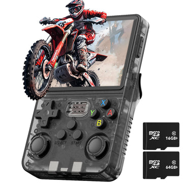 R36S Handheld Game Console, Preloaded With 15000+ Games, Linux System With 32+64G Tf Card, Retro Gaming Console 3.5-Inch Ips Scr