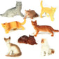 U.S. Toy Assorted Plastic 2'' Cat Figure Toys (12)