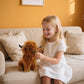 Highland Cow Stuffed Animal  Highland Cow Plush for Kid Girls Boys  Realistic Scottish High Land Cows Plush Toys Fluffy Juguetes De Peluche Cattle Gift for Birthday Christmas Valentine 10.5 inch Brown