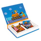 Janod Magnetibook 69 Pc Magnetic Racers Vehicle Game - Ages 3+ - J02715