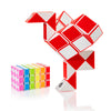 Cubidi® Magic Snake Cube | Fidget Snake Toy For Kids | Travel Toys For Kids Ages 4-8 | Great Gift For Boys And Girls Birthday, Christmas, Stocking Stuffers - 36 Blocks | 0.9 Inch X 0.7 Inch | Red