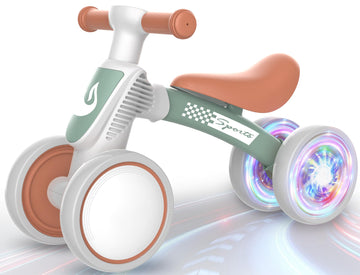 Colorful Lighting Baby Balance Bike Toys For 1 Year Old Boy Girl Gifts, 10-36 Month Toddler Balance Bike, No Pedal 4 Silence Whe