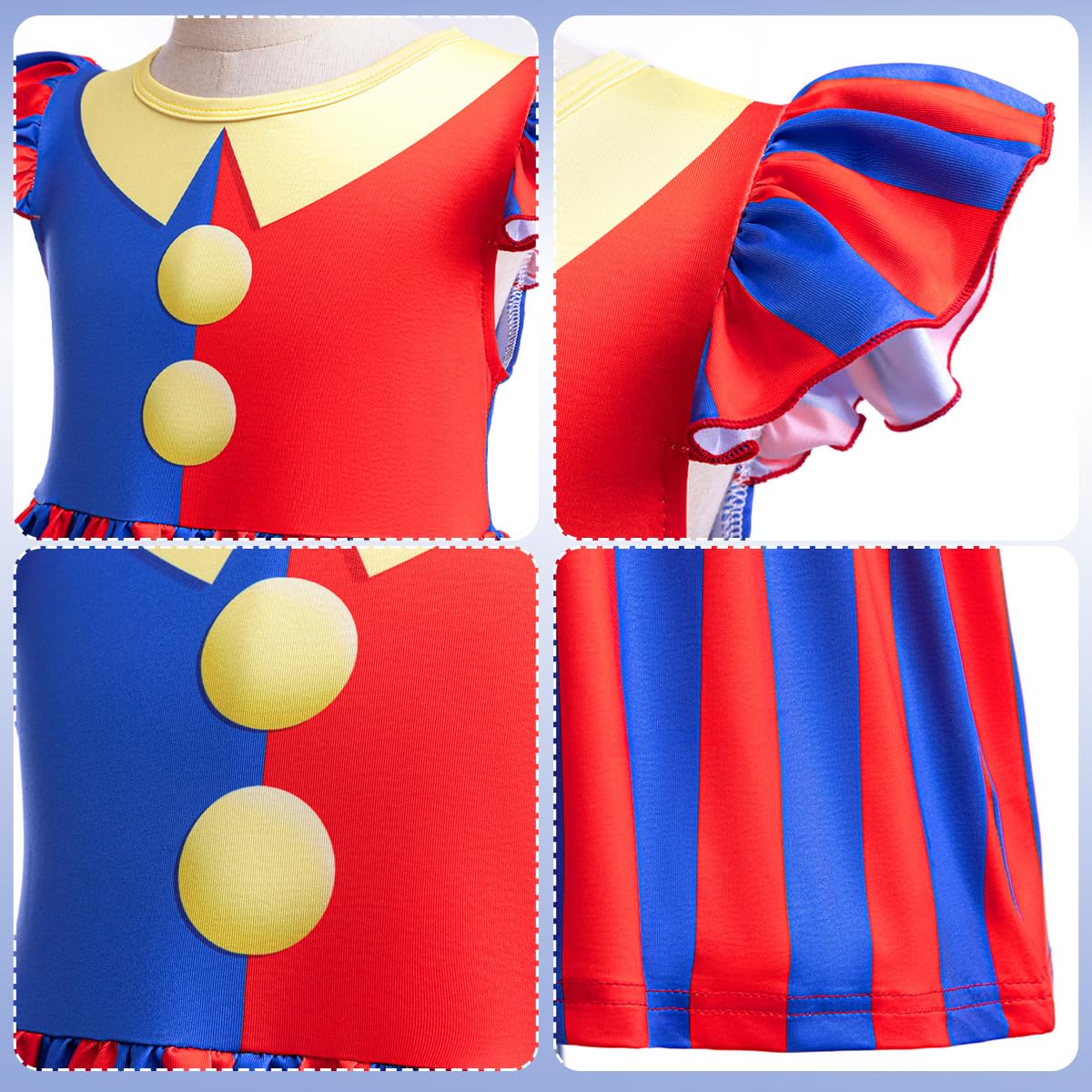 Zaisuifun Circus Costume For Little Girls Kid Fancy Carnival Halloween Cosplay Dress, 6-7 Years(Tag 140)