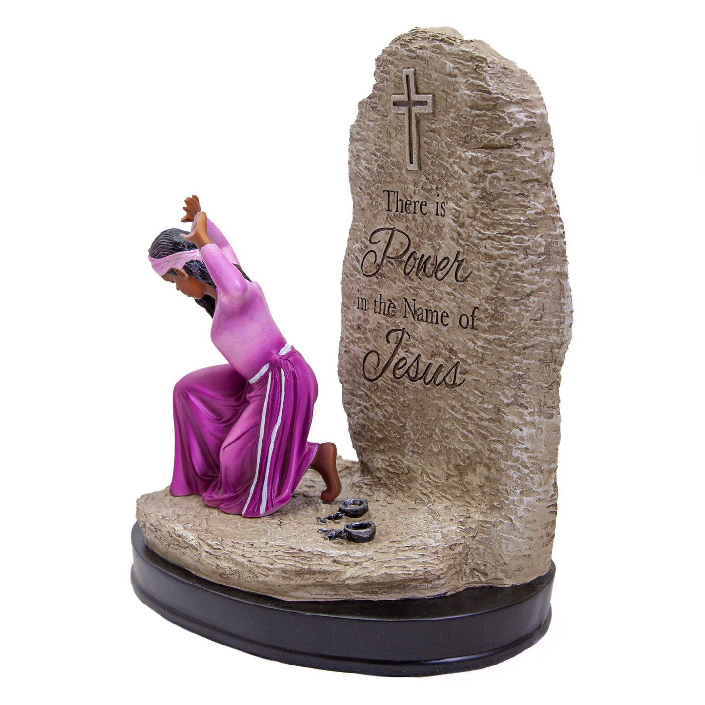 African American Expressions – Power In The Name Of Jesus Figurine | Inspirational African American Home Décor Statue | Unique Black Collectible For Mothers, Women, And Spiritual Gift Giving