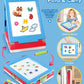 Elovien Easel For Kids, 4 In 1 Double Sided Toddler Art Easel With Chalkboard & Magnetic Whiteboard, Foldable Kids Tabletop Easel With Drawing & Writing Accessories - Gift For Boys And Girls (Blue)