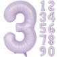 40 In Matte Purple Number Balloons Helium Foil Mylar Balloon Birthday Party Banquet Decoration Digital 3