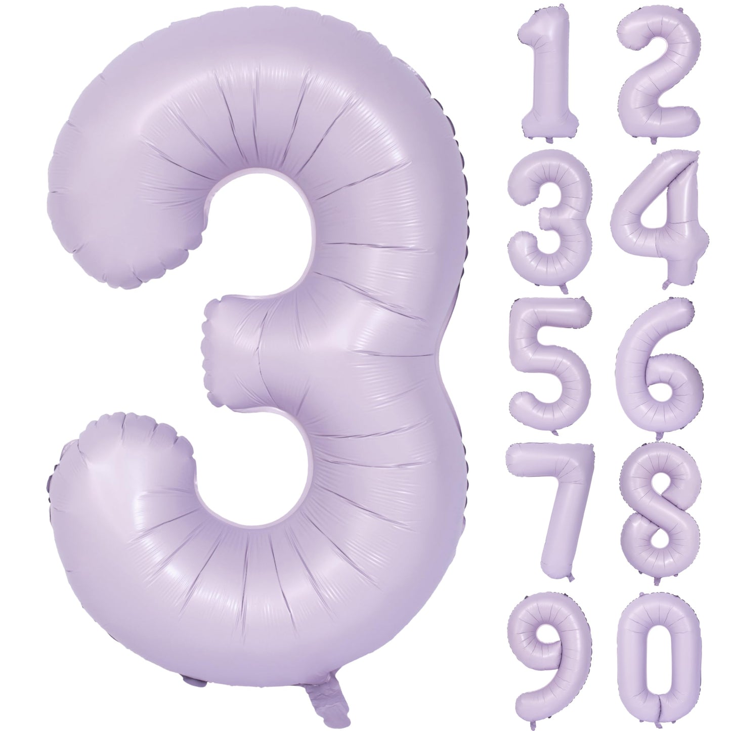 40 In Matte Purple Number Balloons Helium Foil Mylar Balloon Birthday Party Banquet Decoration Digital 3