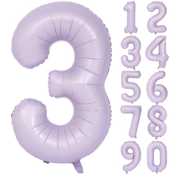 40 In Matte Purple Number Balloons Helium Foil Mylar Balloon Birthday Party Banquet Decoration Digital 3