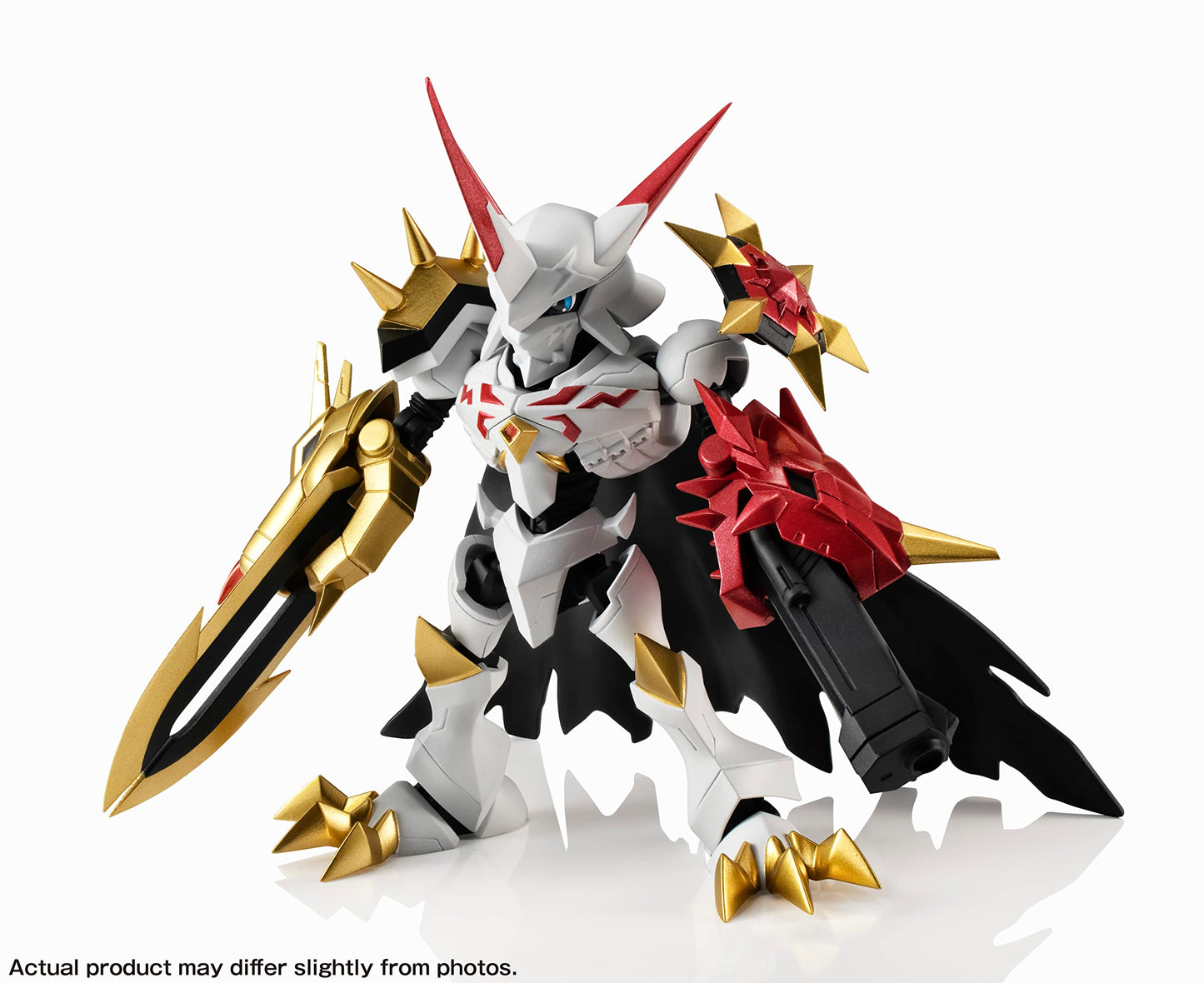 TAMASHII NATIONS Omegamon Alter-S Action Figure, 3.5" Silver and Black, PVC, Model BAS64992 - Digimon Adventure NXEDGE Style