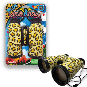 Exploravision - Big Cat Binocular From Deluxebase. Safari Portable And Compact Binoculars For Kids, Educational Animal Explorer