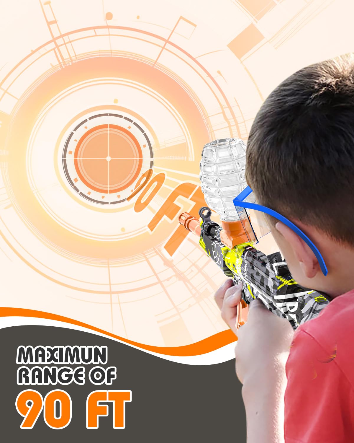 Metira 2 Set Electric Gel Splatter, Full Auto Mode For Birthday, Outdoor Team Games, New Year, Daily Reward, Halloween, For Ages