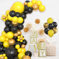 Paready Balloon Arch Kit - 113pcs Yellow & Black Garland - Rubber Metallic Balloons for Birthday, Bee Theme Party, Baby Shower, Wedding
