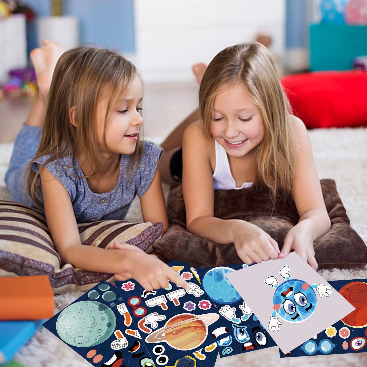 Dorgua Make-A-Face Sticker Set, Make A Space Stickers For Kids Boys, Diy Craft Stickers Face Stickers Decor, Make Your Own Space