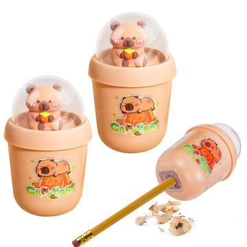 Funblast Capybara Coffee Mug Pencil Sharpener For Kids - Set Of 2 Pcs Sharpener For Kid, Stationery Items Aesthetic, Stylish Sha