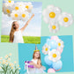 Novwang Daisy Balloons, 18Pcs White Daisy Flower Balloons Party Decorations For Birthday Wedding Baby Shower Party Decorations Supplies(Huge Balloon X 3, Medium X 5, Small X 10)