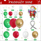Christmas Balloon Arch Kit, Xmas Red Gold White Green Balloons Christmas Balloon Garland Arch Kit With Bell Balloons 40 Inch San