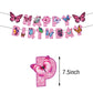 BIEUFBJI Butterfly Birthday Decorations Happy Birthday Banner Decor Fairy Happy Birthday Banner Fairy Garden Birthday Party Supp