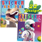 90shine 2PCS Sticker Books for Kids Ages 4-8 Dinosaur Space Designs Party Gift Create 22 Pictures