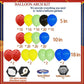 Superhero Theme Balloons Garland Kit With Red Yellow Blue Green Black Balloons For Kids Avenger Iron Spide Man Birthday Party Favor Supplies