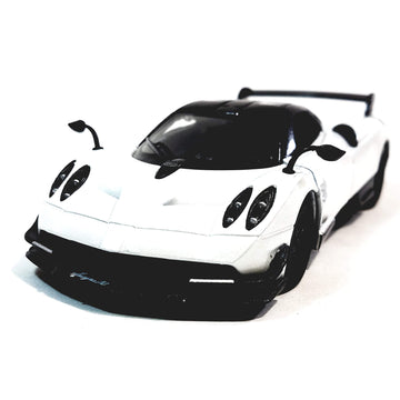 Kinsmart 2016 Pagani Huayra White 5' 1:38 Scale Die Cast Metal Model Toy Car W/Pullback Action