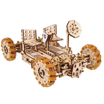 UGEARS NASA Lunar Rover Model Kit - 3D Wooden Mechanical Puzzles for Adults to Build - Space Gifts for Teen - NASA Official Spac