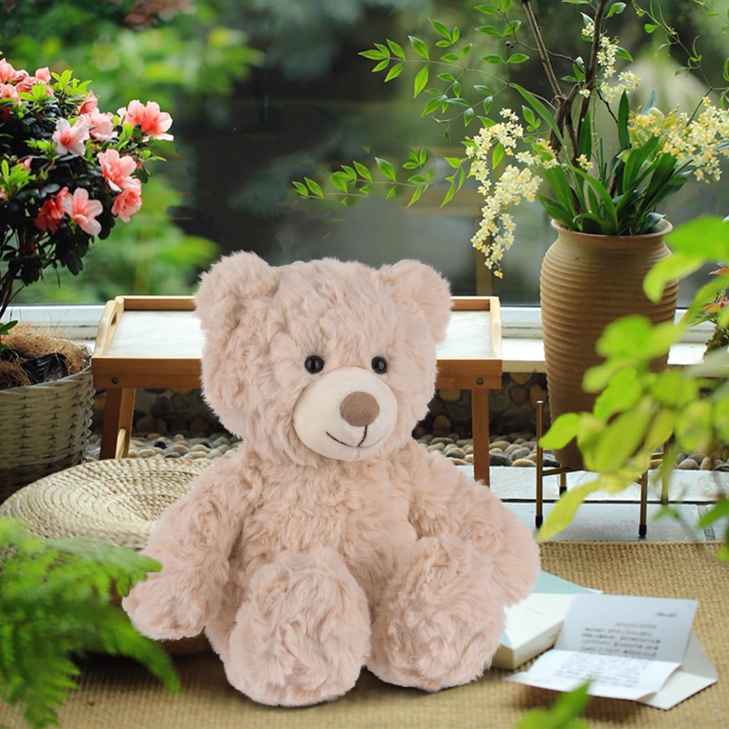 Apricot Lamb Toys Plush Cream Flower Teddy Bear Stuffed Animal Soft Cuddly Perfect For Child 7.9 Inches