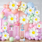 16 Pcs Daisy Flower Balloons,White Flower Aluminum Foil Balloons For Birthday Baby Shower Wedding Anniversary Groovy Flower Them