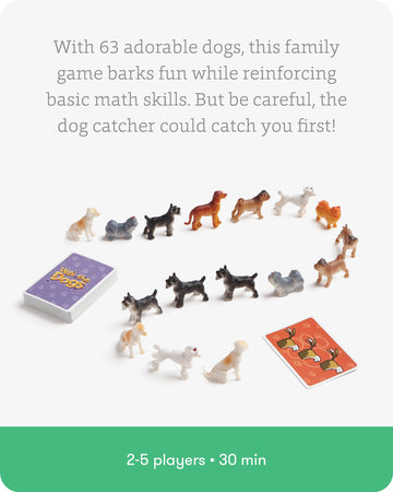 Simplyfun Walk The Dogs Math Game - One Of The Most Fun Games For Kids Ages 8 And Up - Play To Practice Counting & Sorting- 2 To 5 Players