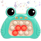 TOMFANCY Pop Quick Push Game Console Fidget Toys Light Up Handheld Puzzle Press Popping Toy for Kids mature-themed Easter Day Green Frog