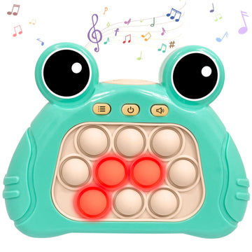 TOMFANCY Pop Quick Push Game Console Fidget Toys Light Up Handheld Puzzle Press Popping Toy for Kids mature-themed Easter Day Green Frog