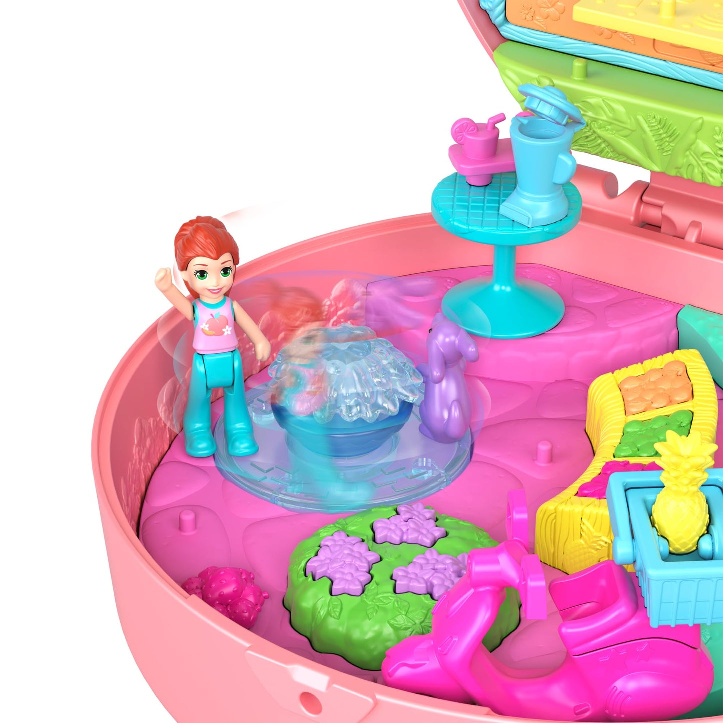 Polly Pocket Dolls & Playset, Adventure Moped Compact, Travel Toy With 2 Micro Dolls & Pet, Plus Animal & Vehicle Accessories