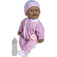 JC Toys La Baby Hispanic 16-inch Small Soft Body Baby Doll La Baby | Washable |Removable Pink and White w/Hat, Pacifier & Magic 