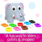 The Learning Journey Shapes Elephant Toy - Colorful Preschool Learning for Toddlers - Medium Plastic - Ages 2+ - Model 345207