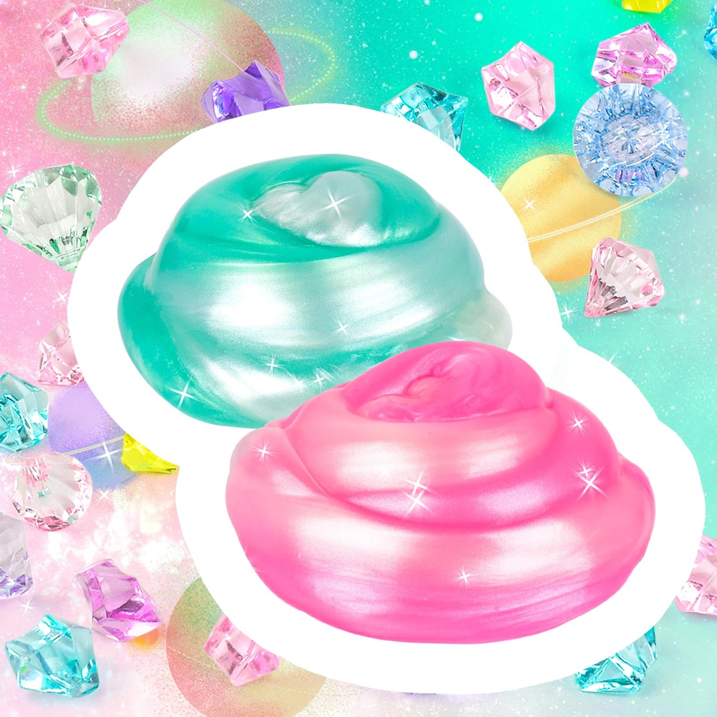 120 Pack Galaxy Slime Kit  Mini Bulk Slimes Stress Relief Toys for Girls Boys  Smooth and Soft  Party Favors  Goodie Bag Stuffers  Classroom Exchange Prizes  Valentines Slime Putty for Kids