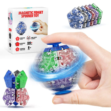 Aiqi 14-Piece Set Magnetic Fidget Sphere Pentagons - Building Blocks Magnetic Stress Relief Desk Magnet Toys For Relaxation And