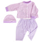 Aori Reborn Baby Dolls Clothes 20 Inch Purple Clothing Set For 17-20 Inch Real Life Newborn Girl