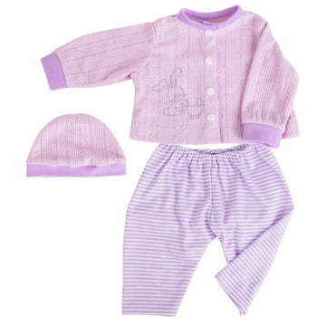 Aori Reborn Baby Dolls Clothes 20 Inch Purple Clothing Set For 17-20 Inch Real Life Newborn Girl