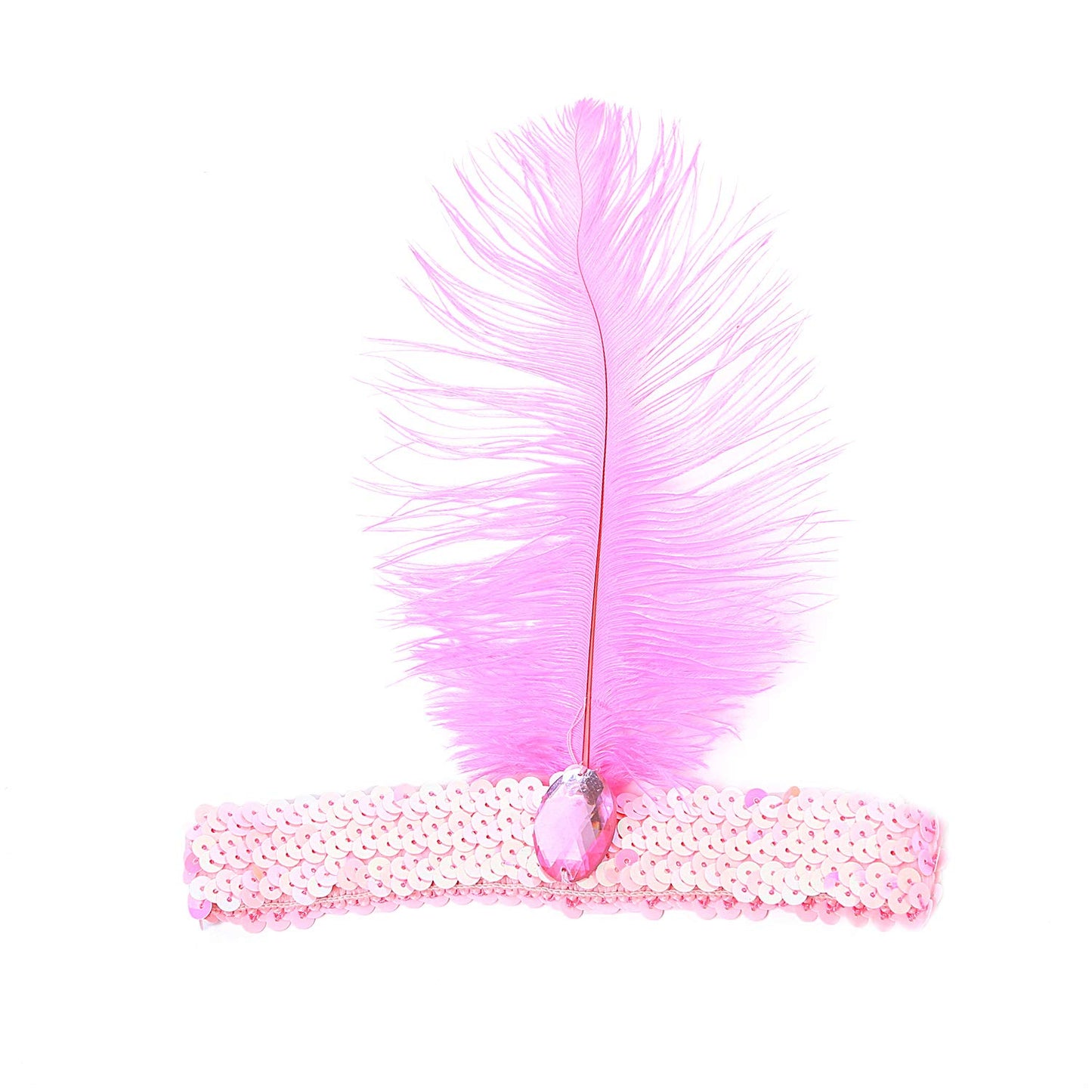 Leadtex Girl 'S 20S Flapper Dresses Costume Dress Childrens Party Fringed Dresses With Feather Headband,Size L(10-12,Pink