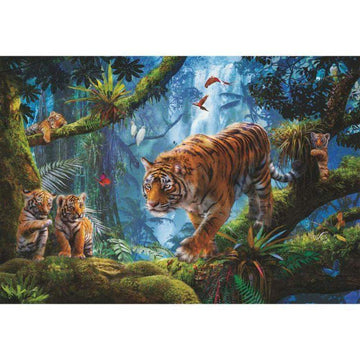 Educa - Tiger In The Tree - 1000 Piece Jigsaw Puzzle - Puzzle Glue Included - Completed Image Measures 26.8' X 18.9' - Ages 14+ (17662)