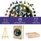 Jigfoxy Wooden Puzzle For Adults, Tree Of Life Wooden Jigsaw Puzzles, Unique Zen Shape Puzzles, Christmas Thanksgiving Gifts For Family Friend(S-7.9 * 7.9In-100Psc)