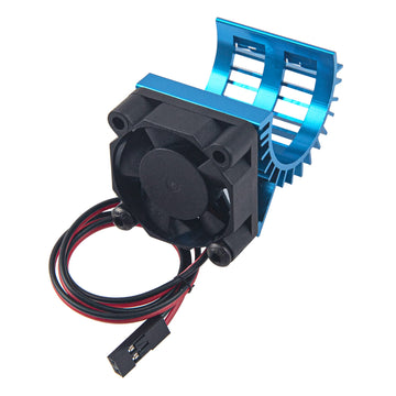 ShareGoo Aluminum 380 390 Motor Heatsink with Cooling Fan Electric Engine Heat Sink Compatible with HSP HPI Wltoys Himoto Redcat