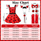 Girls Costume Polka Dots Dress Up Carnival Costume Birthday Outfit Christmas Party Cosplay Mask Gloves Headdress For Kids 110