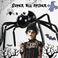 Halloween Balloon Garland Arch Kit, 133pcs Orange and Black with Spider Web Bat Ghost Pumpkin Eyes, Long Balloons for Halloween