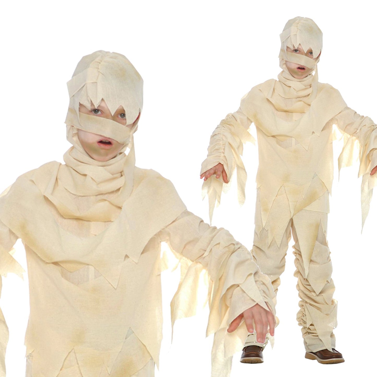 Morphsuits Kids Mummy Costume For Boys And Girls, Halloween Mummy Outfit, Spooky Costume For Kids, Fun Dress-Up, 7-9 Years