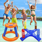 Gemle Pool Toys Games Set Of Pool Basketball Hoop Inflatable Cross Ring Toss Game And Inflatable Cactus Ring Toss Kids Pool Toys