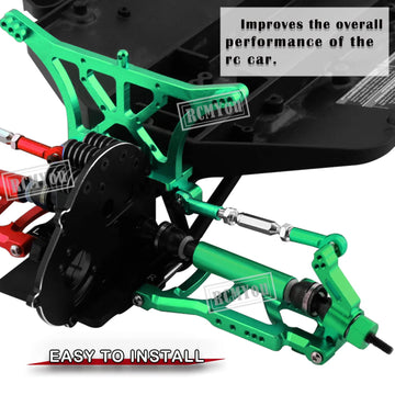 RCMYou Upgrades Part for 1/10 Slash 2WD,Alloy Front Rear Suspension Arm,Caster Block,Steering Blocks,Rear Stub Axle Carriers,Ste