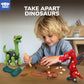 TOY Life 3-Pack Take Apart Dinosaur Toys for Kids 3 5 7 Kids Dinosaur Toys with Electric Drill Dinosaur Birthday Gifts Take Apar